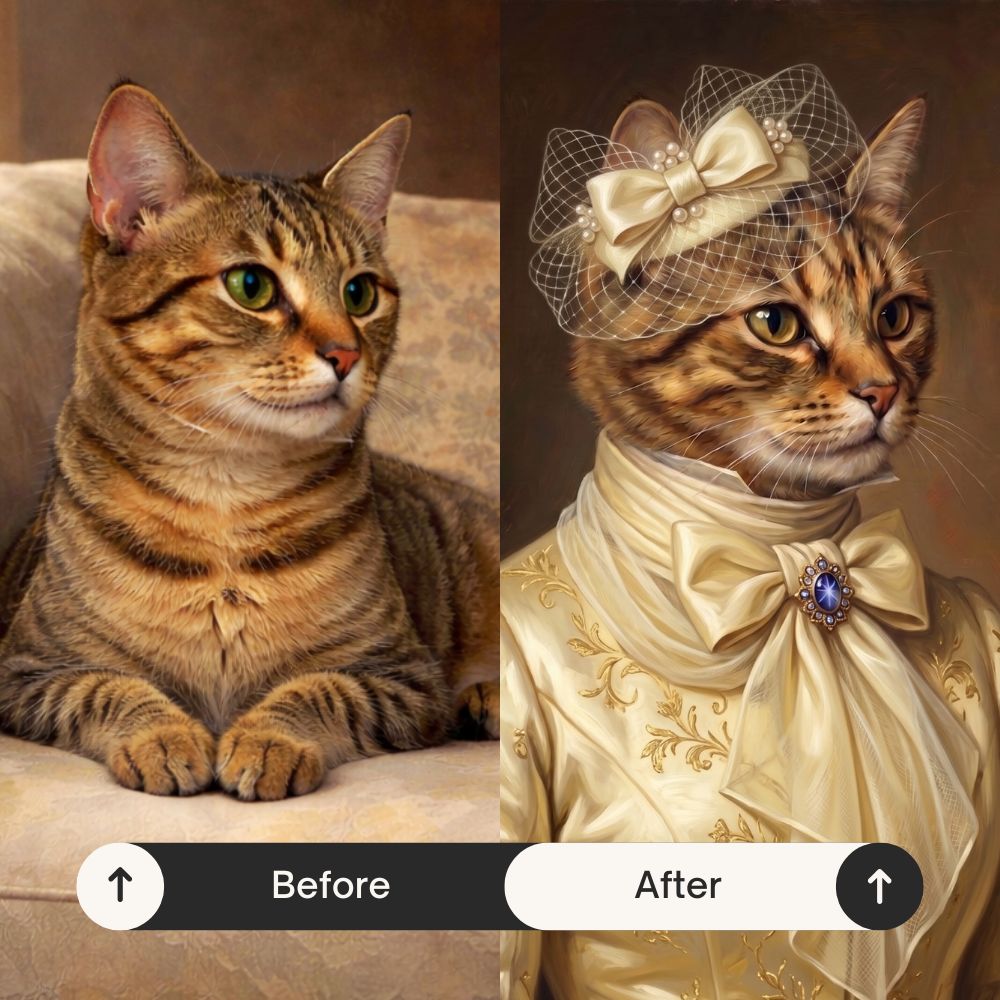 Personalized Queen Paws Portrait